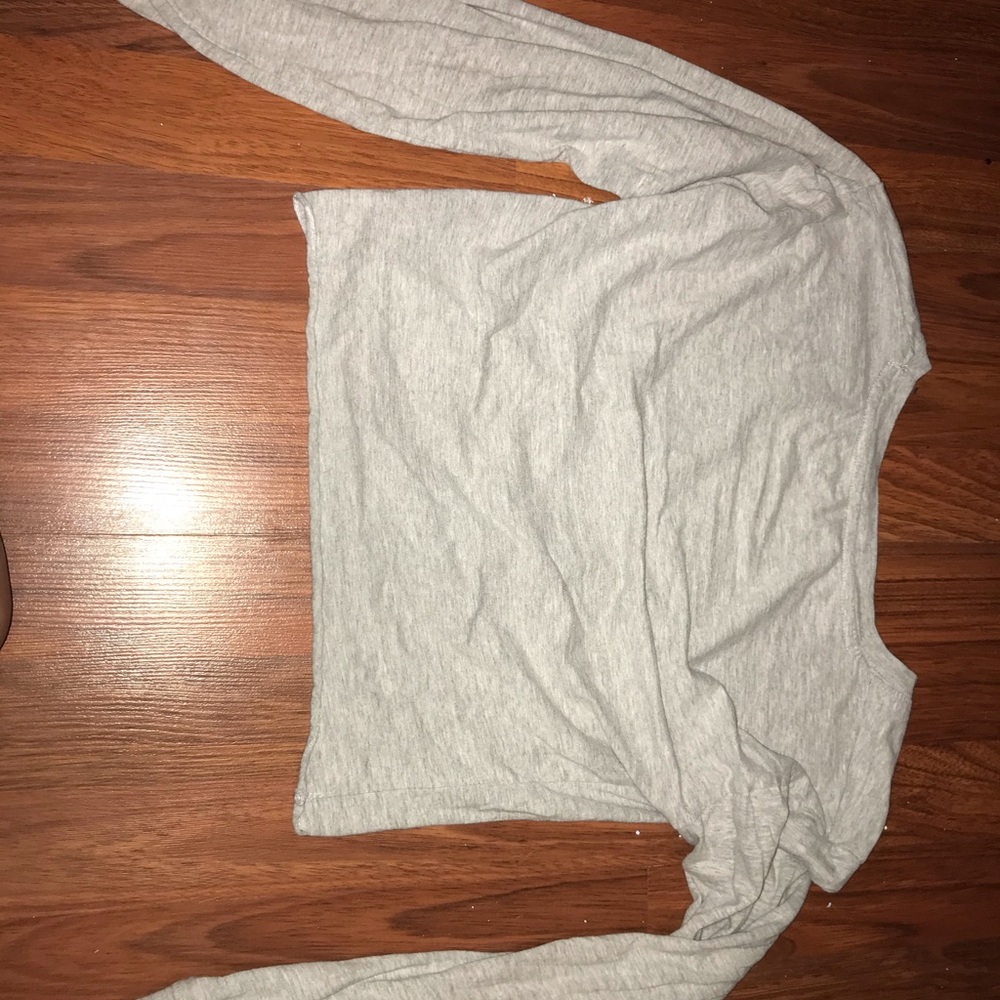 Gray crop top/stained